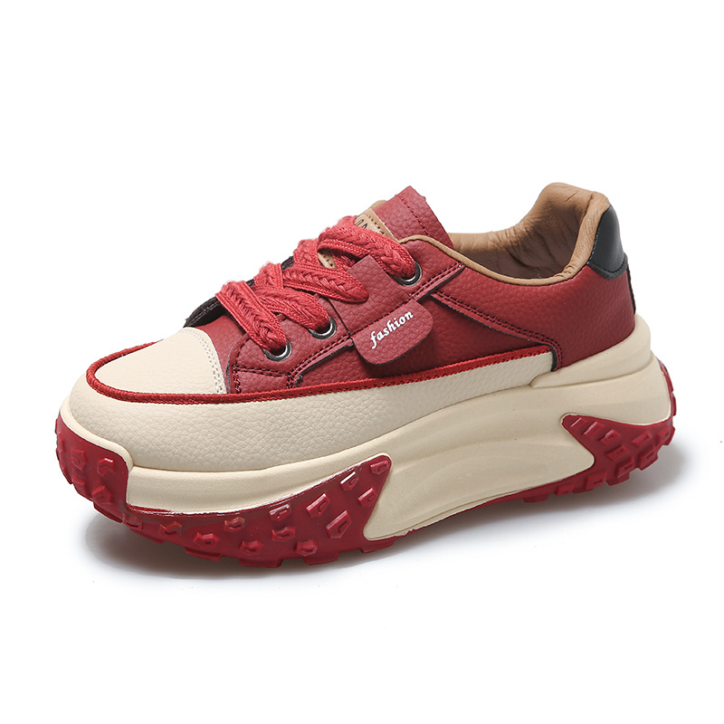Version coréenne des chaussures de papa pour le printemps et l'automne 2024, nouvelles chaussures de tir de rue décontractées pour étudiants Instagram, chaussures hautes à semelles épaisses pour femmes_voghion.com