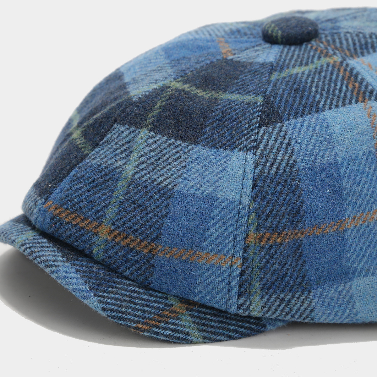Women's Retro Plaid Short Brim Beret Hat display picture 8
