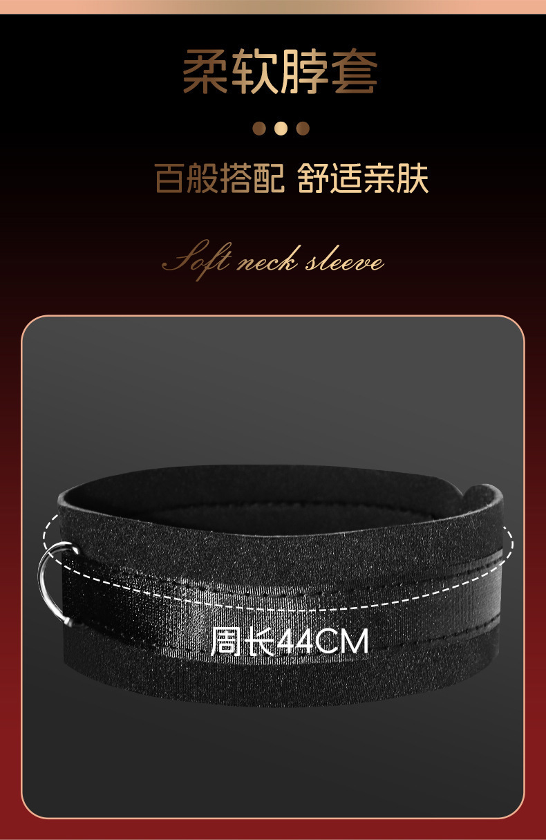 Metal and Leather Bondage Handcuffs and Neck Cuffs Set for Adult Couples — detail image 24
