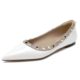 in stock ~ V family nail shoes women 2024 new fashion shallow mouth soft bottom Joker patent leather pointed flat shoes women