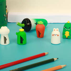 PVC软胶卡通卷笔刀学生可爱便携迷你削笔刀文具儿童礼品礼品定制