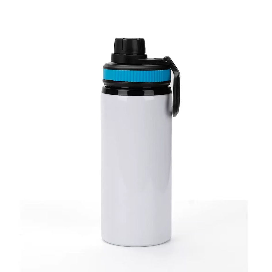 Alpinismo portátil deportivo jarro fundición en blanco 600ML botella espacial cubierta de color con botón de transferencia de calor recubrimiento jarro