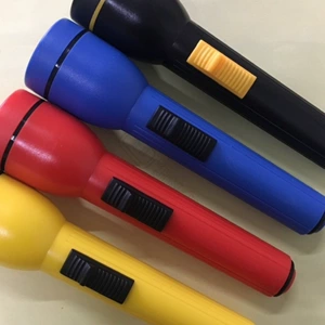 Old-fashioned flashlight with 2 AA batteries, durable for home use, emergency lighting during power outages, suitable for students and elderly, portable for outdoor use at night