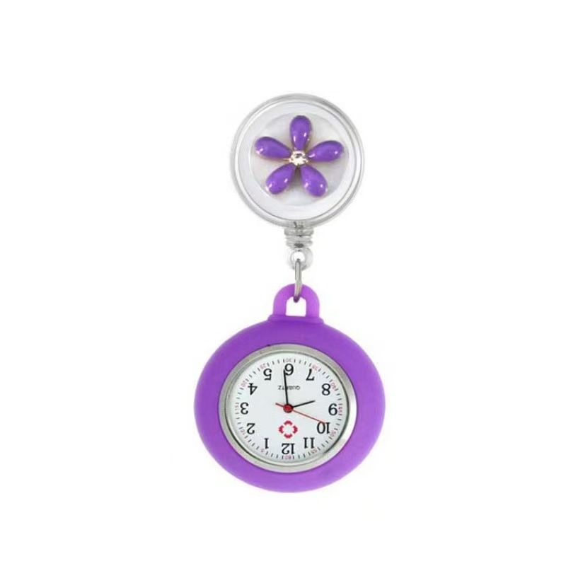 人気の伸縮式ナースウォッチ、装飾ウォッチ、漫画風のかわいい夜光ウォッチ、女性用学生試験用懐中時計
