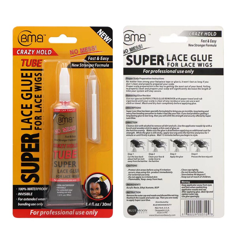 Lace headgear reissue glue BMB Crazy Hold TUBE Super LACE WIG GLUE