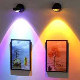 壁挂磁吸充电日落夕阳壁灯客厅玄关过道背景墙装饰画氛围小山丘灯