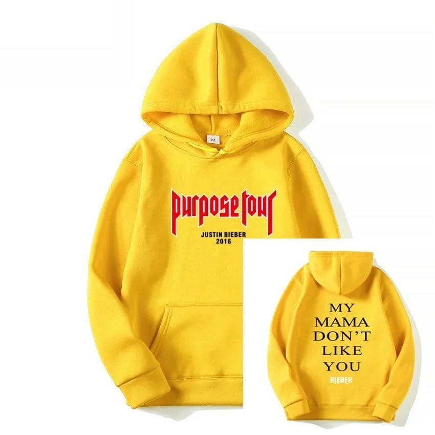 Fashion Brand Design Justin Bieber Purpose Tour Hoodies Pull