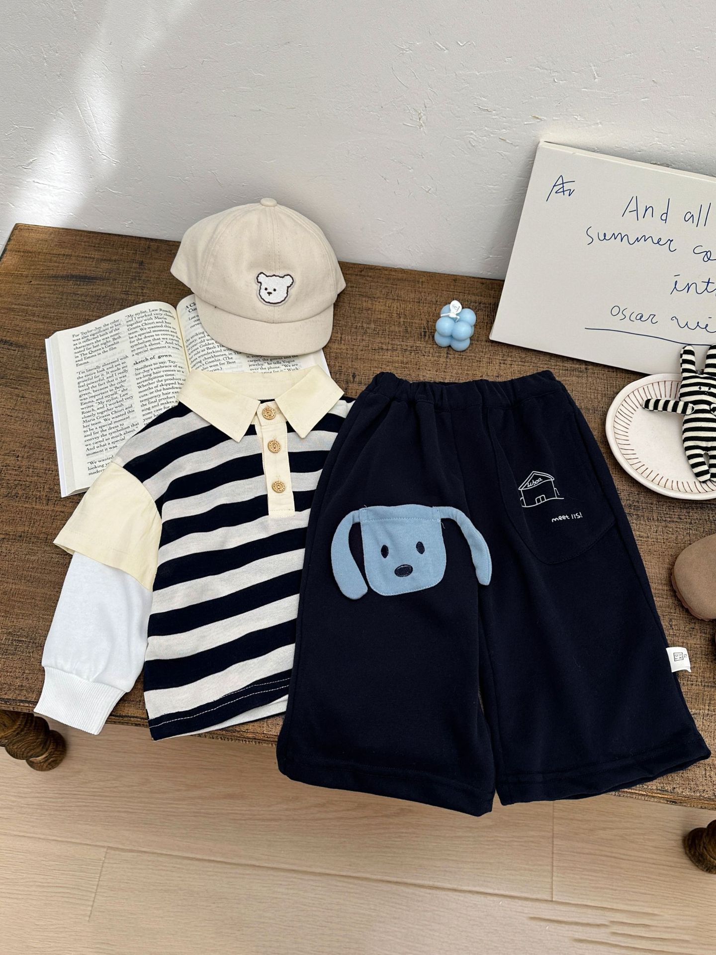 Bebé fresco primavera y otoño camisa de dos piezas extranjera ropa de bebé coreana de moda empalmado camisa rayada abrigo