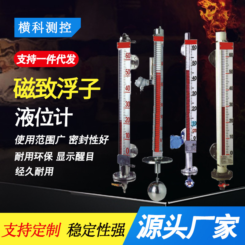 磁致浮子液位计 闪光报警仪 油箱水箱盐酸甲醇硫酸侧装液位计厂家