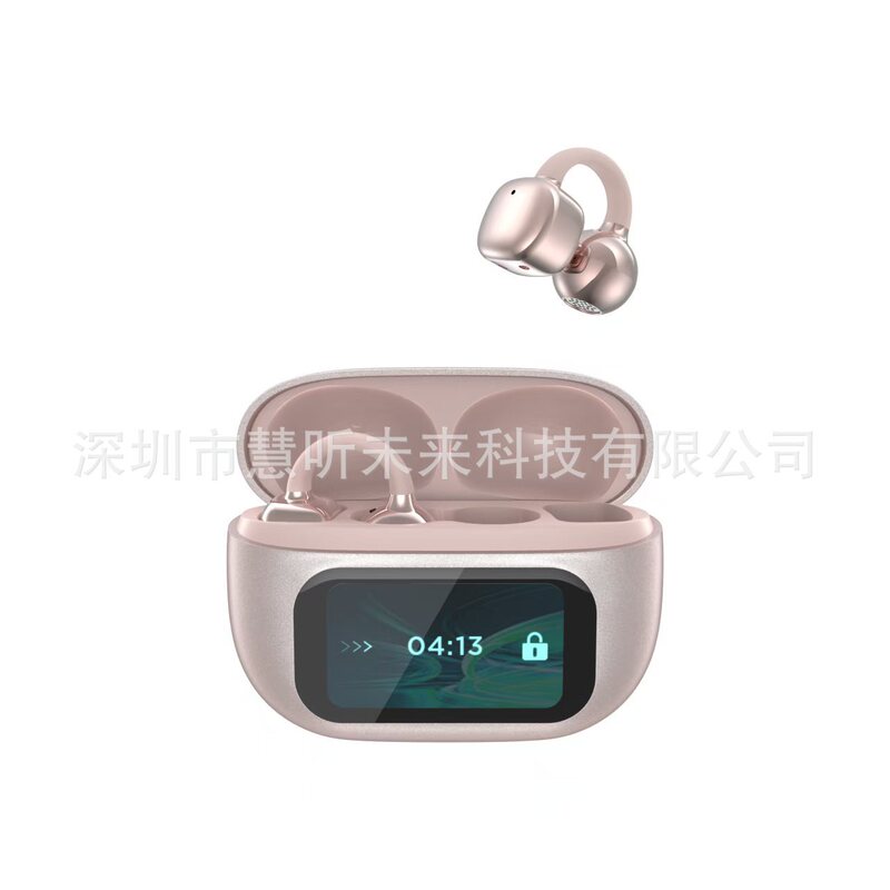 人気の Miniso イヤークリップ G08 翻訳ヘッドフォン クリップオンイヤー OWS オープン非インイヤーデジタルディスプレイタッチスクリーン Bluetooth ヘッドセット|undefined