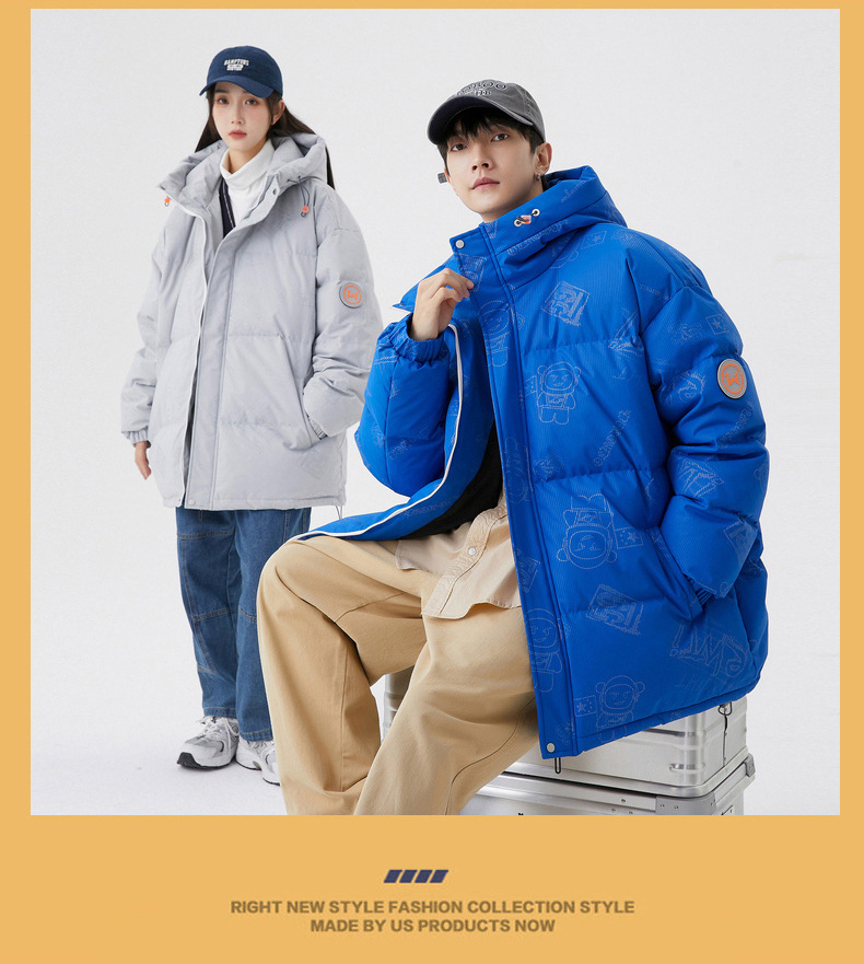 Men's Puffer Jacket Winter Coat For Couples Duck Down Warm_voghion.com