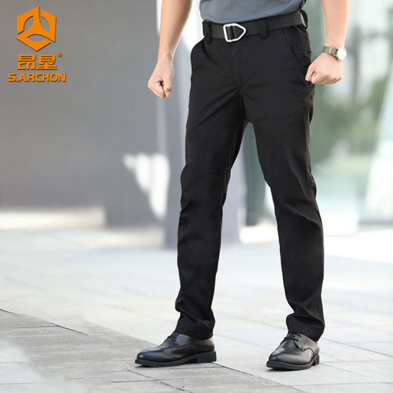 Ang Ken Tactical Pants Wear-resistant Anti-fouling Waterproof Casual Pants Outdoor Men's Fall/Winter Pilot Slim-fit Elegant Trousers Men