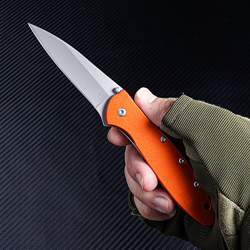 现货折叠刀户外工具8cr13mov小刀铝合金柄折刀克肖1660带背夹随身