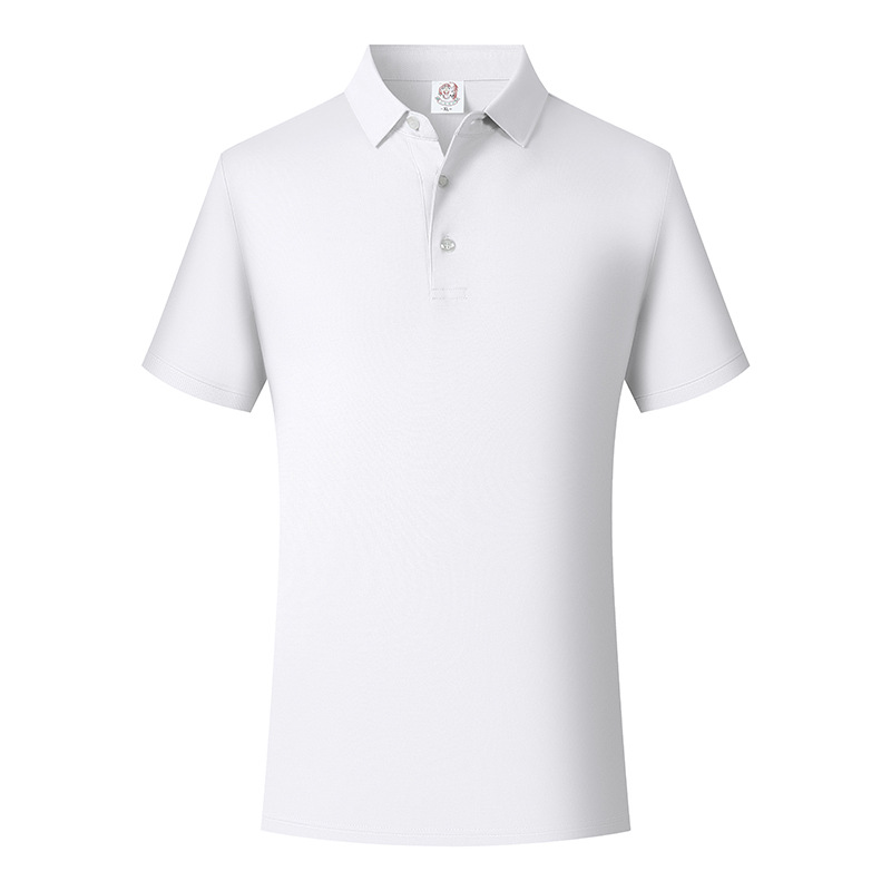 Anti-ácara 5A algodón antibacteriano de alta gama con solapa de manga corta camiseta antiarrugas ropa de trabajo transpirable polo comercial personalizada