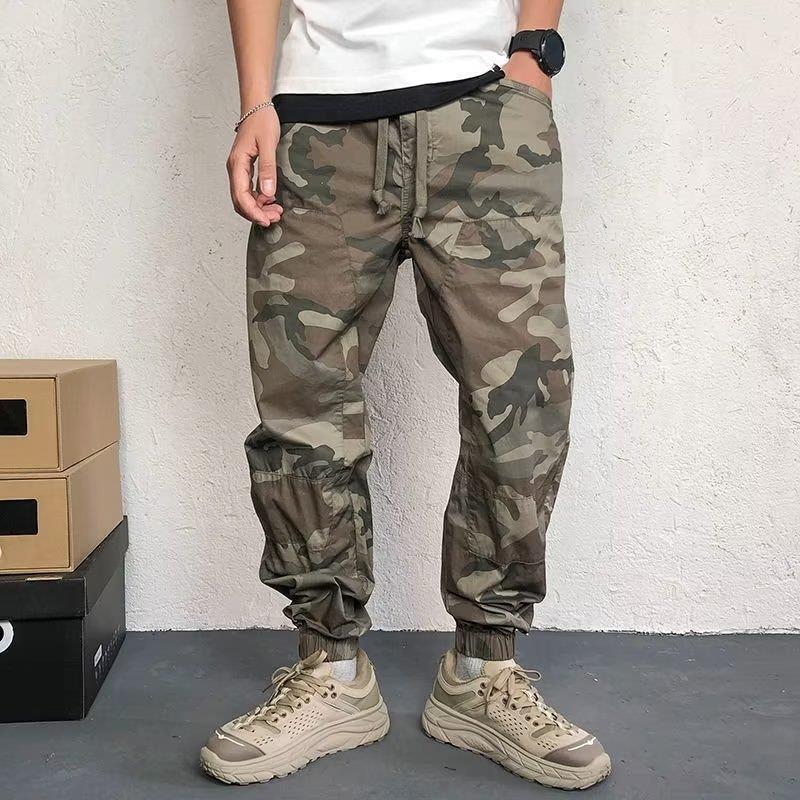 Summer Thin Breathable Camouflage Pants Men's Loose All-match Loose Loose Waist Casual Trousers 2023 Summer Men's