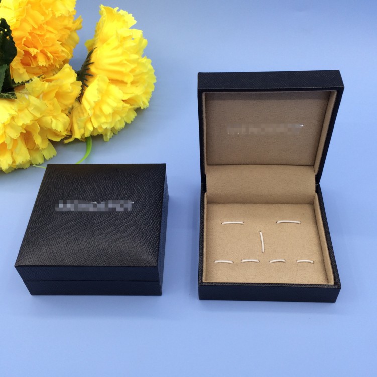 东莞厂家长期供应袖扣盒 充皮纸翻盖袖扣包装盒子 可印LOGO