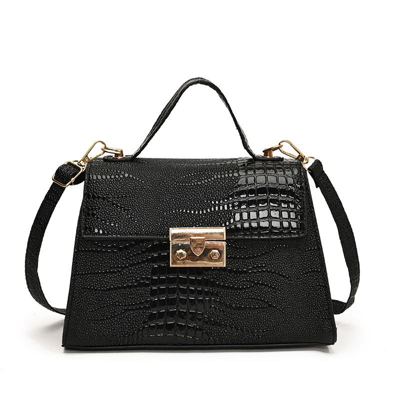 Bolso de hombro casual, bolso de mochila de patrón de pescado, invierno 2024 nuevo estilo de moda simple bolso de mano bolso de mujer