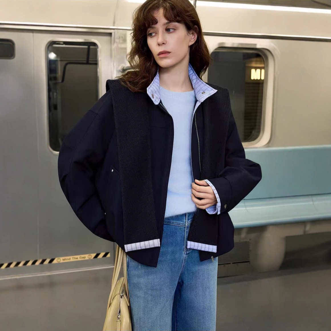 [Same Style as in the Mall] E Series 90 White Duck down Jacket for Women, New Spring 2026 Paris Style Short down Coat