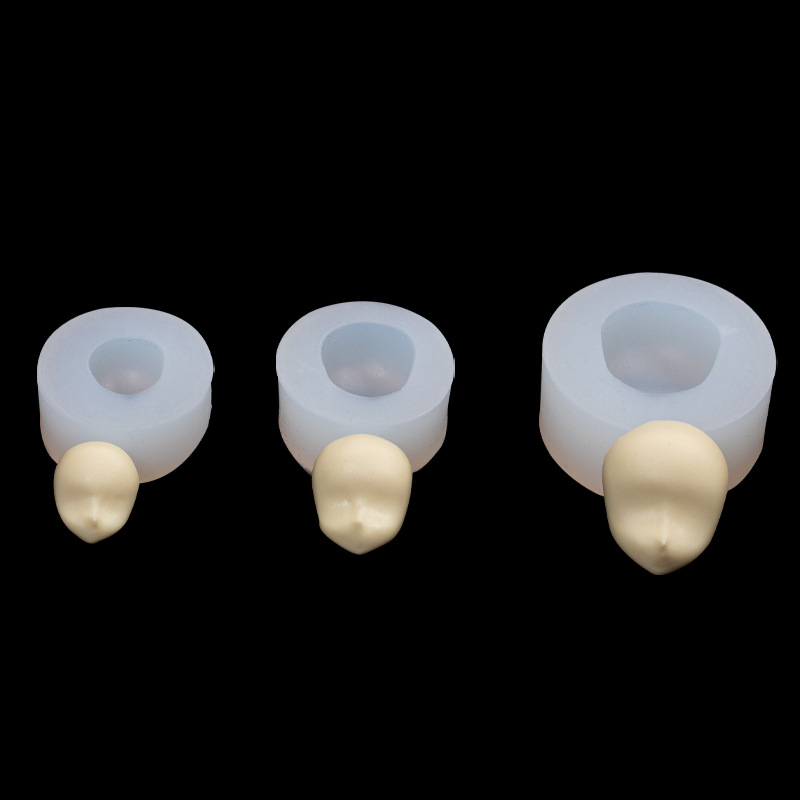 Universal silicona cara molde al vapor relleno cara grande medio pequeño tamaño serie suave arcilla fondant muñeca Q versión cara molde