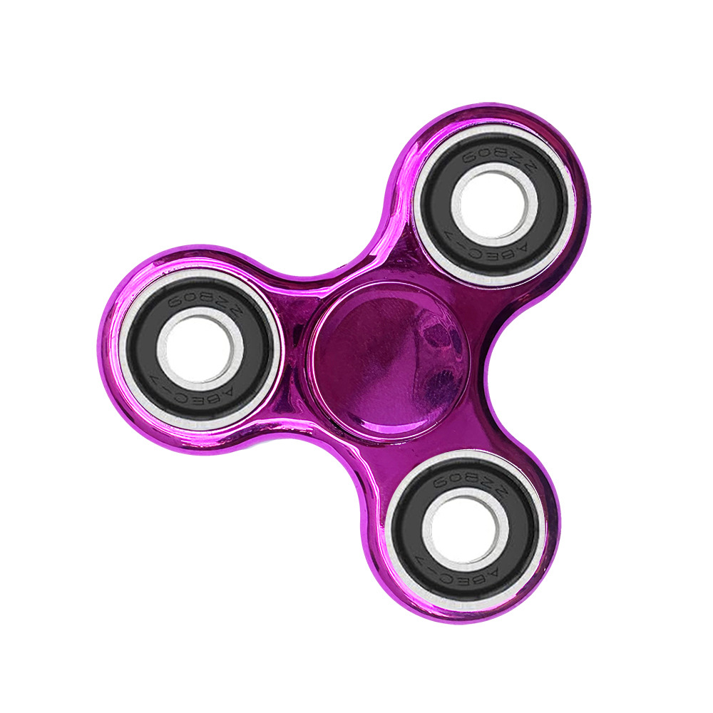 Giroscopio dedo metal tres hojas, galvanizado electroforesis, juguete exclusivo, producción fábrica directa.