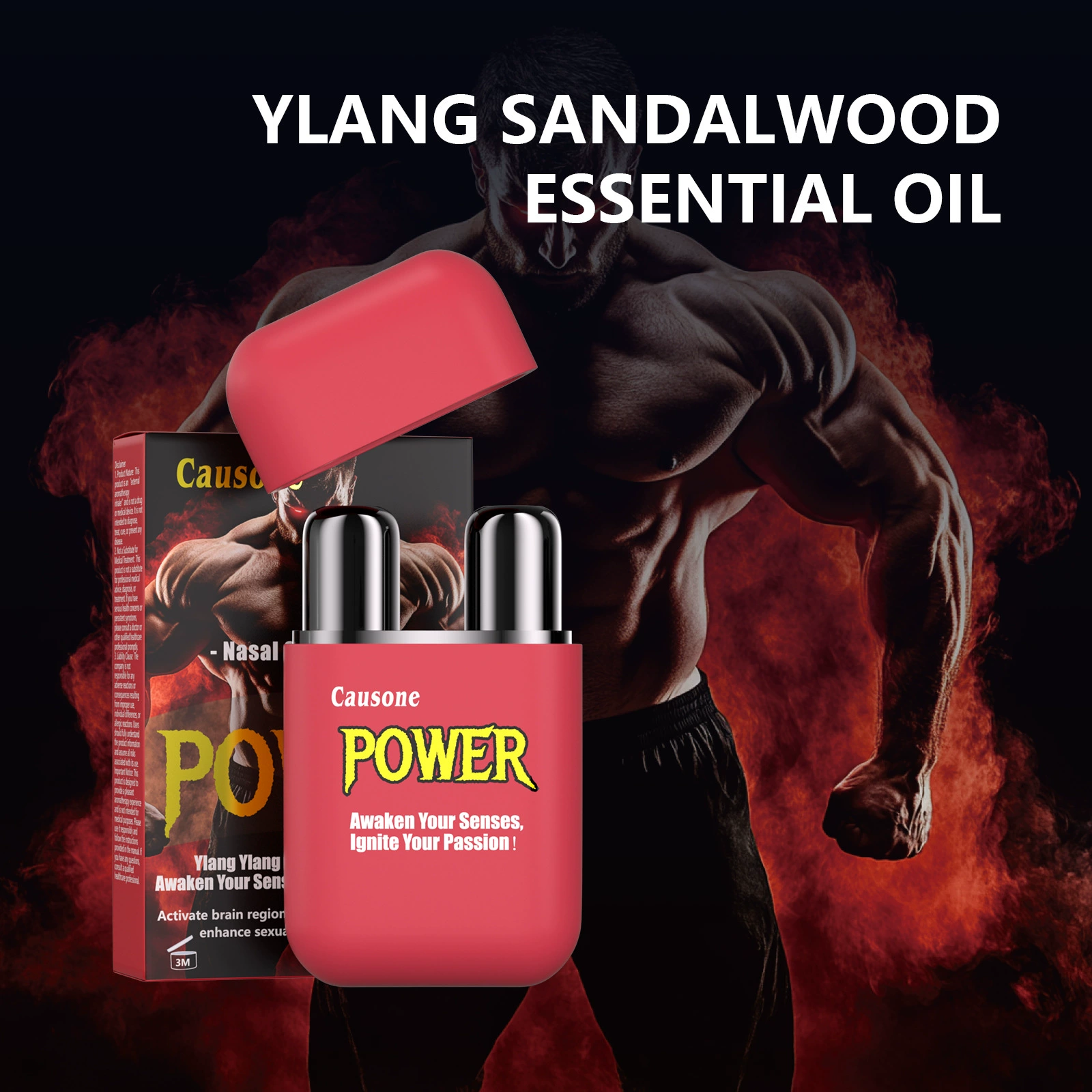 POWER Эфирное масло Ilan Yilan сандаловое масло вспышка с двумя отверстиями для тела Уход за нос ингалятор Nasal Stick