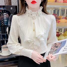 打底衫女秋冬级感蕾丝外穿2025新款时尚洋气时髦设计感长袖上衣