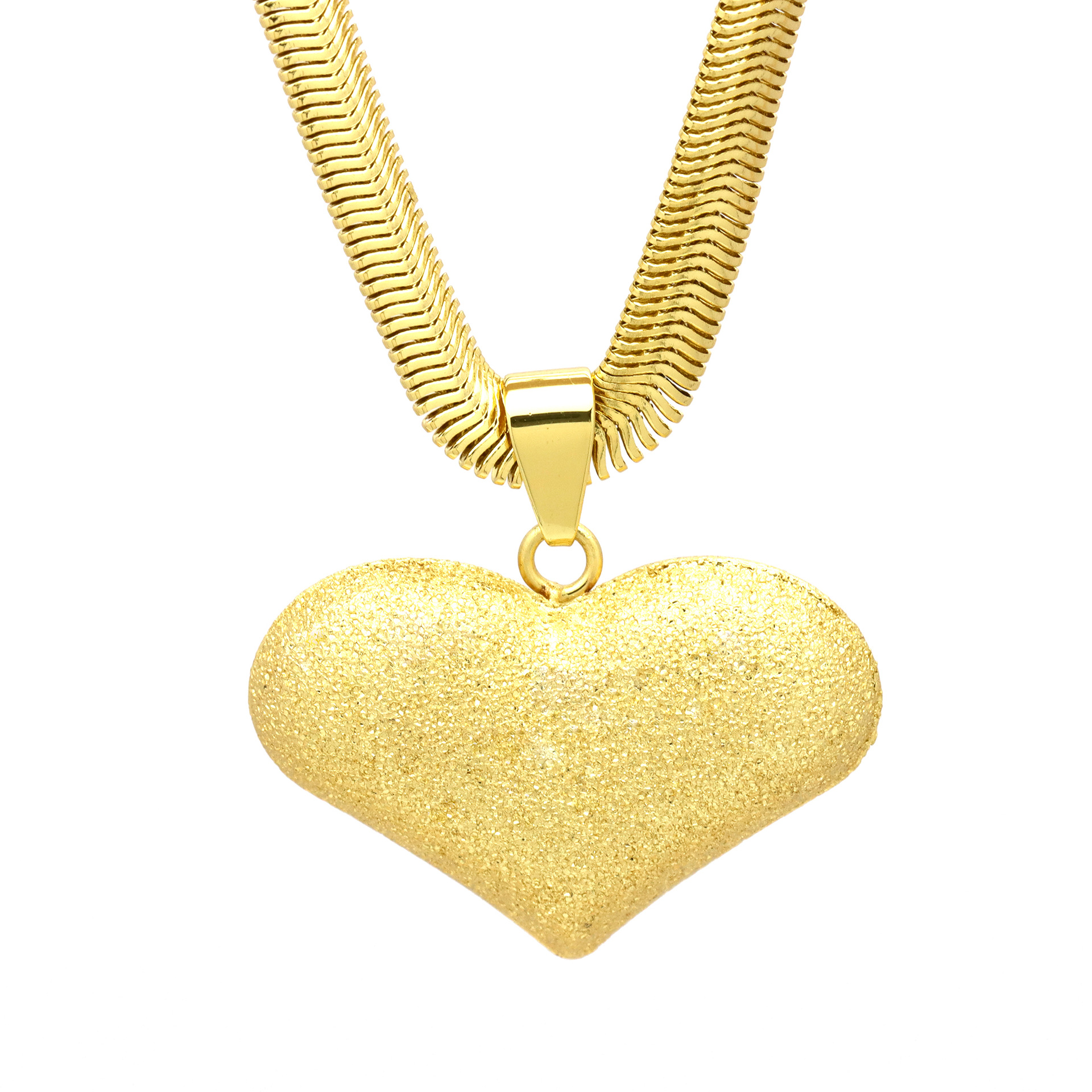 Copper Material Copper Simple Style Classic Style Plating Heart Shape Pendant Necklace