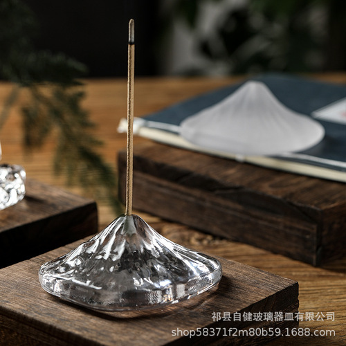 Japanese mountain viewing incense insert creative tea ceremony ornaments home indoor aromatherapy incense burner glazed peak line incense base accessories