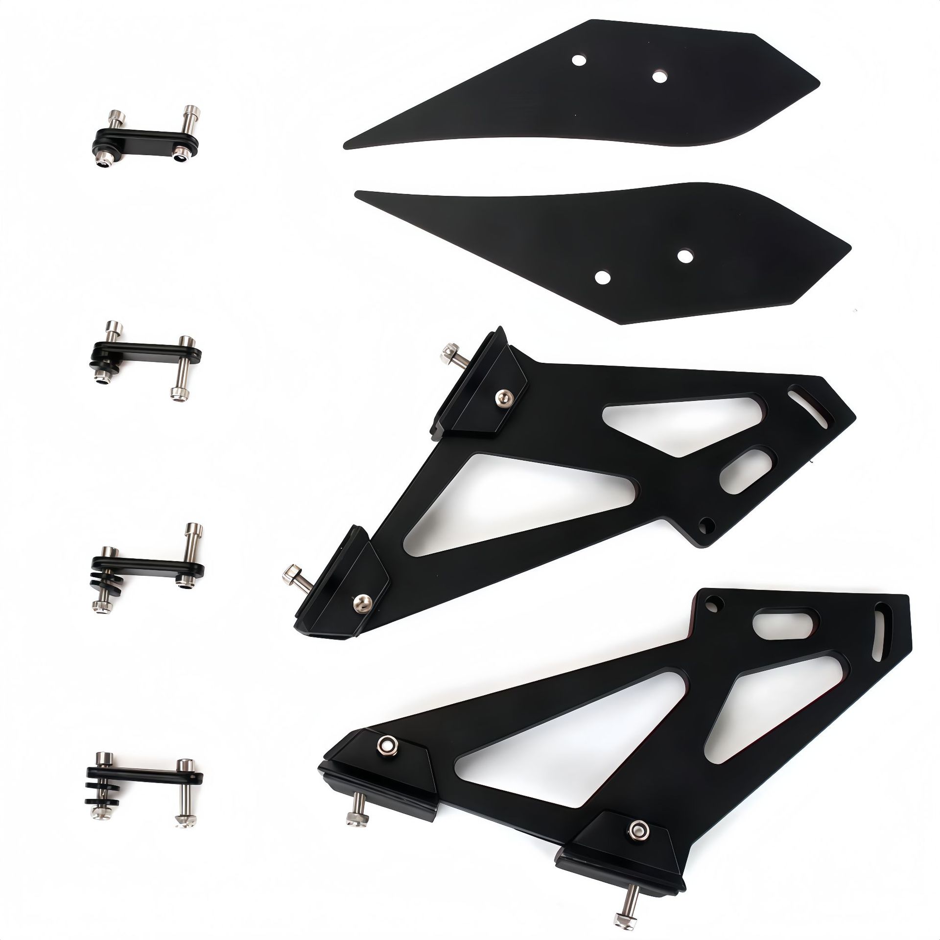 Cross-Border Car Modification Aluminum Alloy Rear Spoiler with Holes for Two or Three-Box Vehicles, Large Rear Spoiler, Fixed Wind Wing, Modified Spoiler