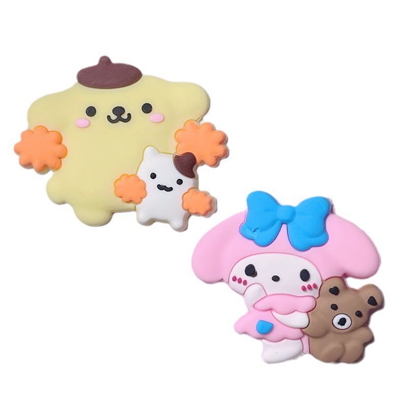 De dibujos animados sanlio Pacha perro PVC pegamento flexible accesorios de la joyería para niños horquilla diadema bolsa caja almacenamiento parche DIY