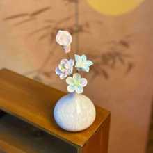 ≌景德镇陶瓷花摆件手工创意瓷花小饰品花摆件迷你小花瓶伴手