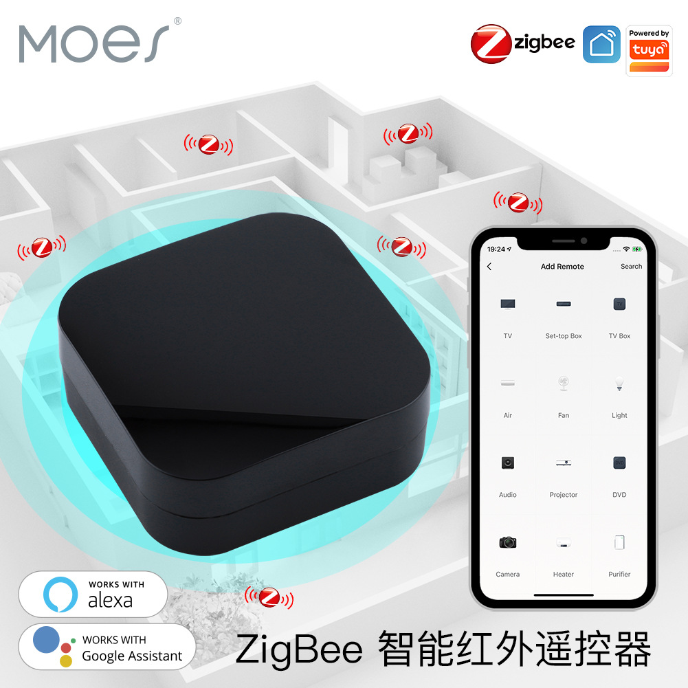 需zigbee有线网关涂鸦智能语音红外遥控器定时控制万能智能遥控器|ru