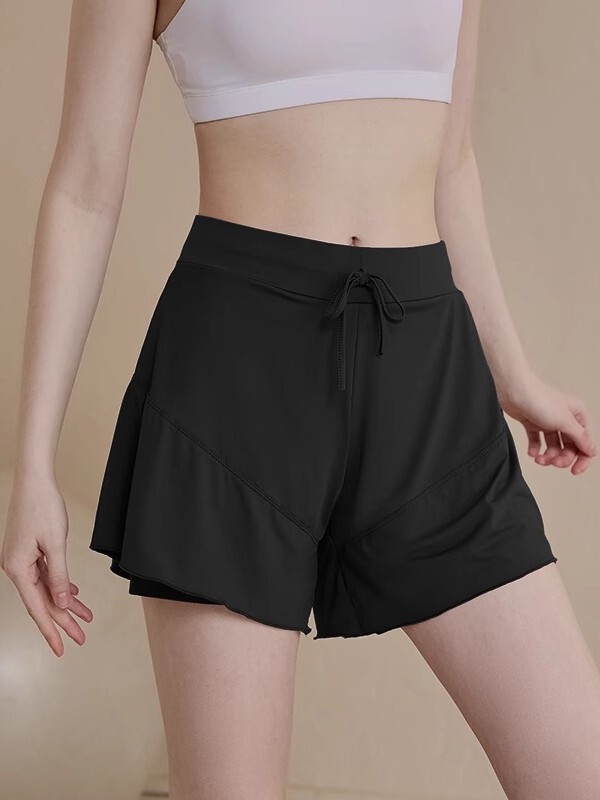女性用夏用大きいサイズスポーツショーツ、露出防止、速乾性フィットネスパンツ、ハイウエストプロランニングトレーニングヨガショーツ|undefined