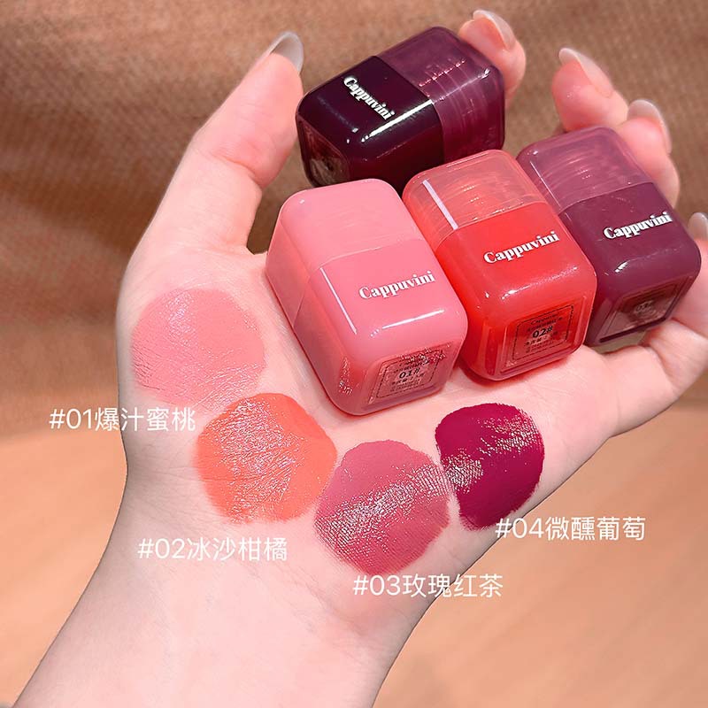CAPPUVINI Mini Sweet Face Blush Moisturizer Derretir la piel con una sensación de hielo transparente y suave, maquillaje transfronterizo para la belleza coreana.