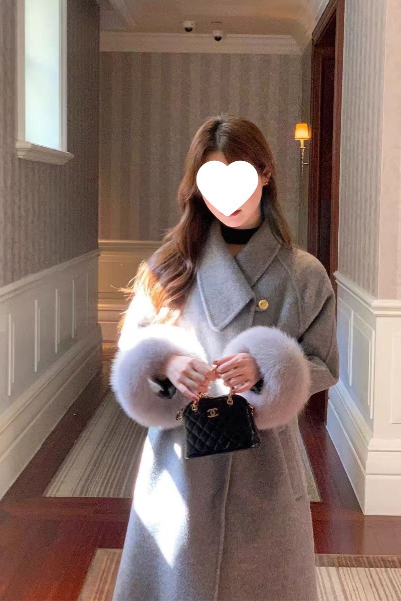 Women's Mid-length Woolen Trench Coat For Autumn And Winter_voghion.com