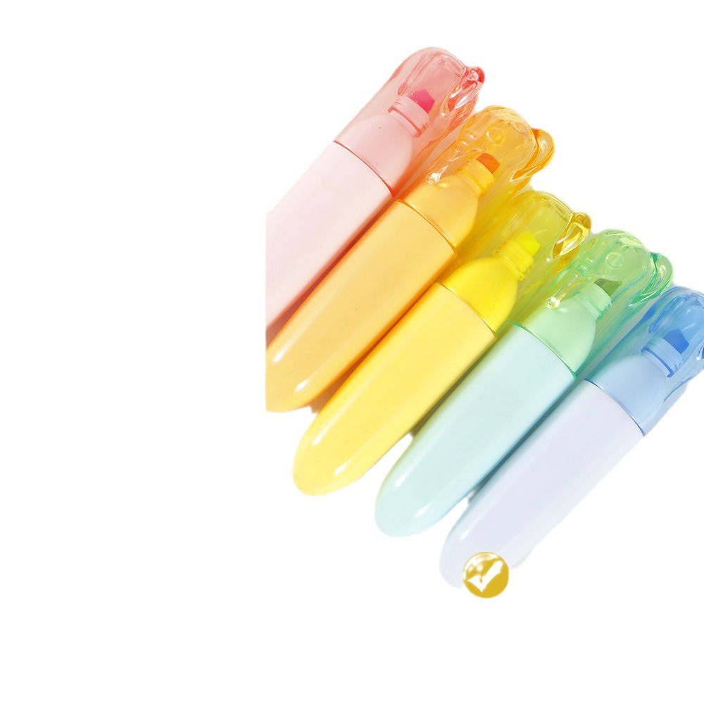 Logotipo personalizado de fábrica de fuente de resaltador OEM marcador clave para estudiantes juego de resaltador de dibujos animados personalizado