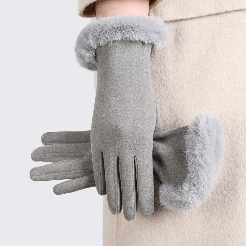 Guantes Térmicos Táctiles para Mujer de Poliéster, A prueba de Viento para Exteriores en Invierno