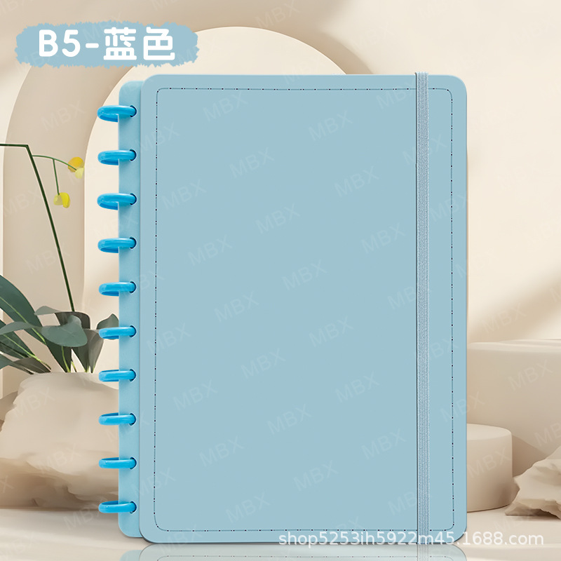 A5 macarrón botón de hongos cuaderno de cuaderno PU elástico cuaderno de cuadernos de papelería image 9