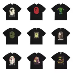 Rayon Japanese-Style Trendy Brand Japan Ape Journey Lucky Cat Short-Sleeve Youth Street Fashion Campus Fashion Short-Sleeve Men's Shirt