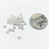 Metal accessory, beads, bracelet, necklace, factory direct supply, with snowflakes, 4mm