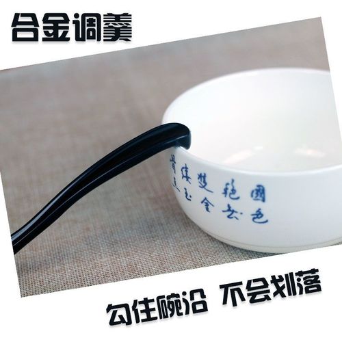 Eshanla Hotel Restaurant Household Alloy Soup Spoon Long Handle Small Soup Spoon Logo Making Soup Spoon Medicine Spoon