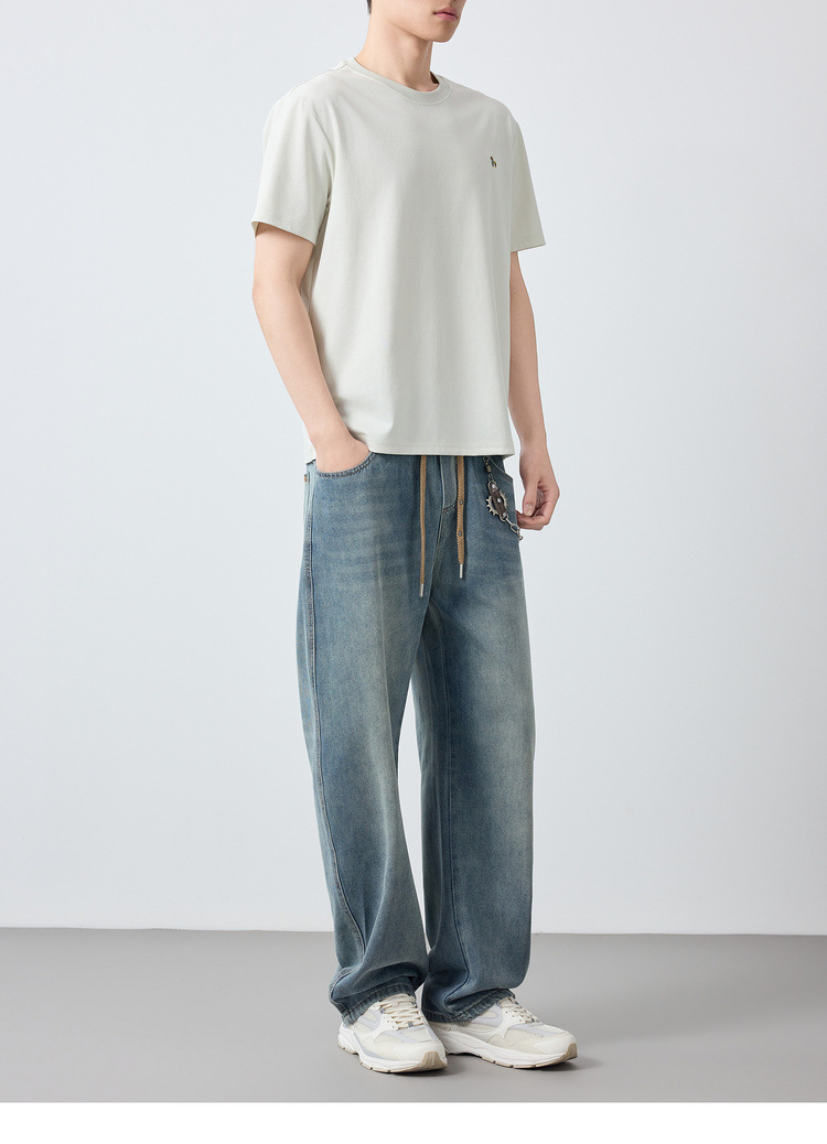 Embroidered Men's T-shirt With Round Neck For Summer Style_voghion.com