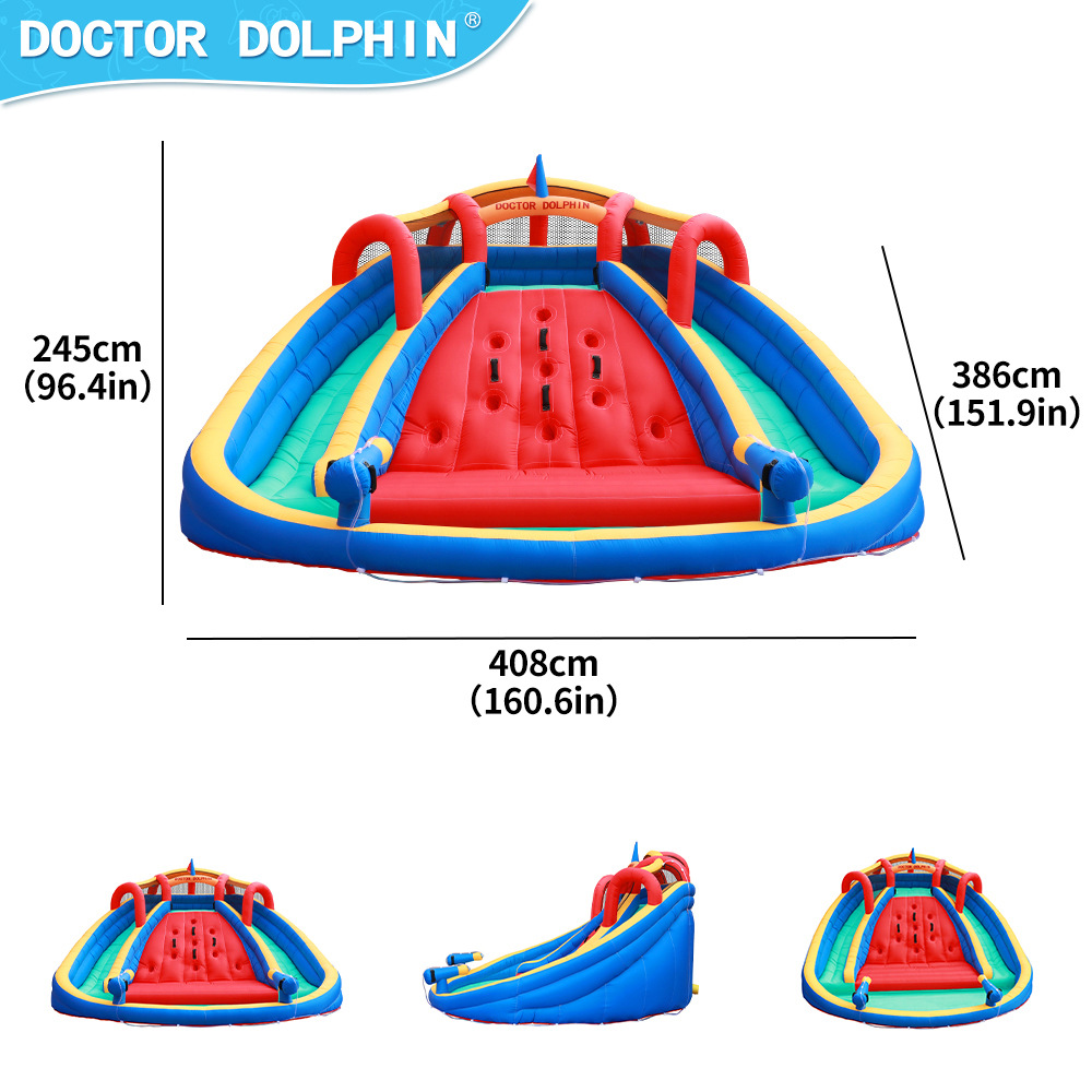 Castillo inflable para niños modelo nuevo de Doctor Delfín, parque infantil inflable para interiores, castillo inflable pequeño.