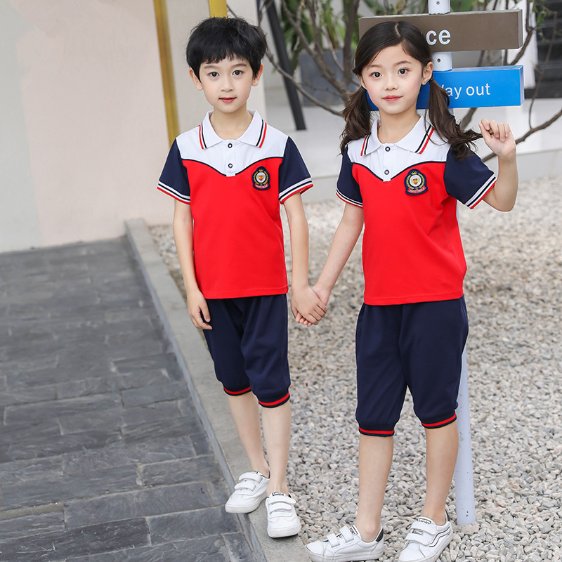 定制夏季团体演出服批发老师幼儿园园班服中小学校服定做培训班服|ru