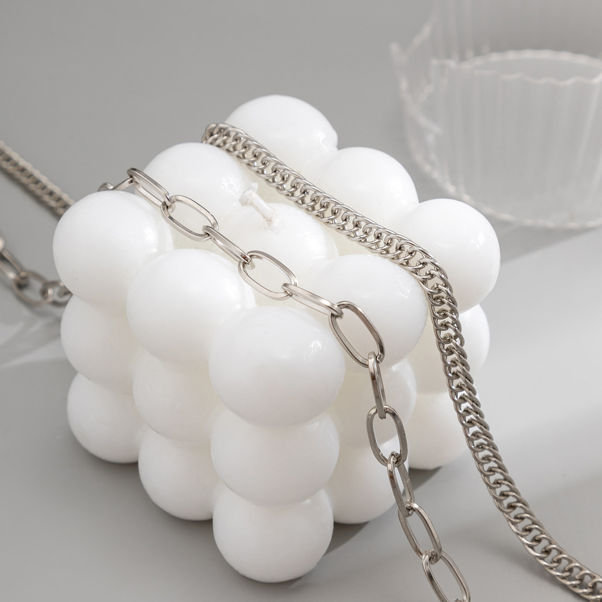 Fashion Solid Color Alloy Menu0027S Layered Necklaces 1 Piece