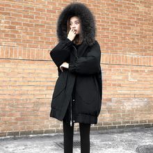 特價白鴨絨黑色羽絨服女裝2022年冬季中長款寬松顯瘦大碼加厚外套