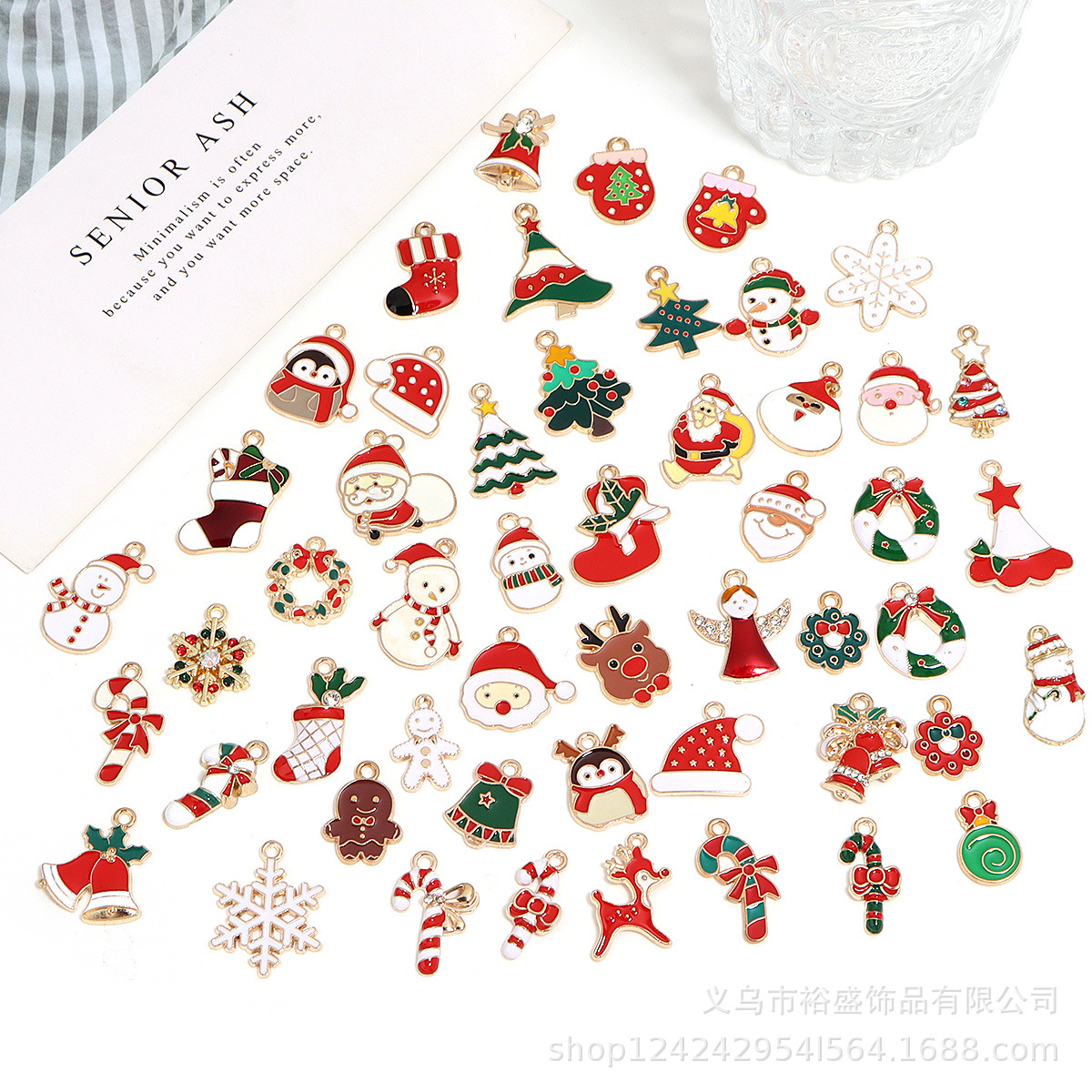 Cross-border Christmas Series Oil Dripping Alloy Accessories Cartoon...