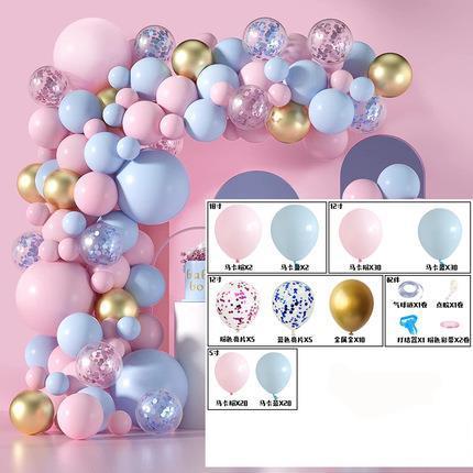 ¿✪ ¿ cadena de globos de oro rosa azul a99?