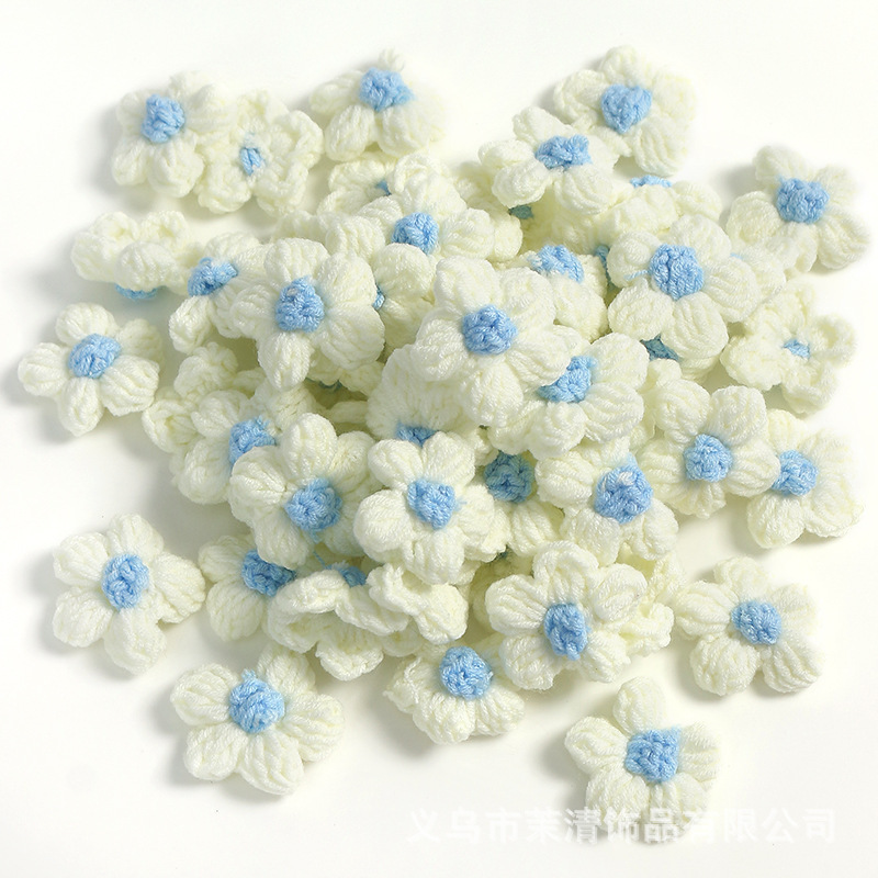 DIYジュエリーアクセサリー パフフラワー ジュエリーバッグ 手編みフラワー マカロン 完成品 卸売|undefined