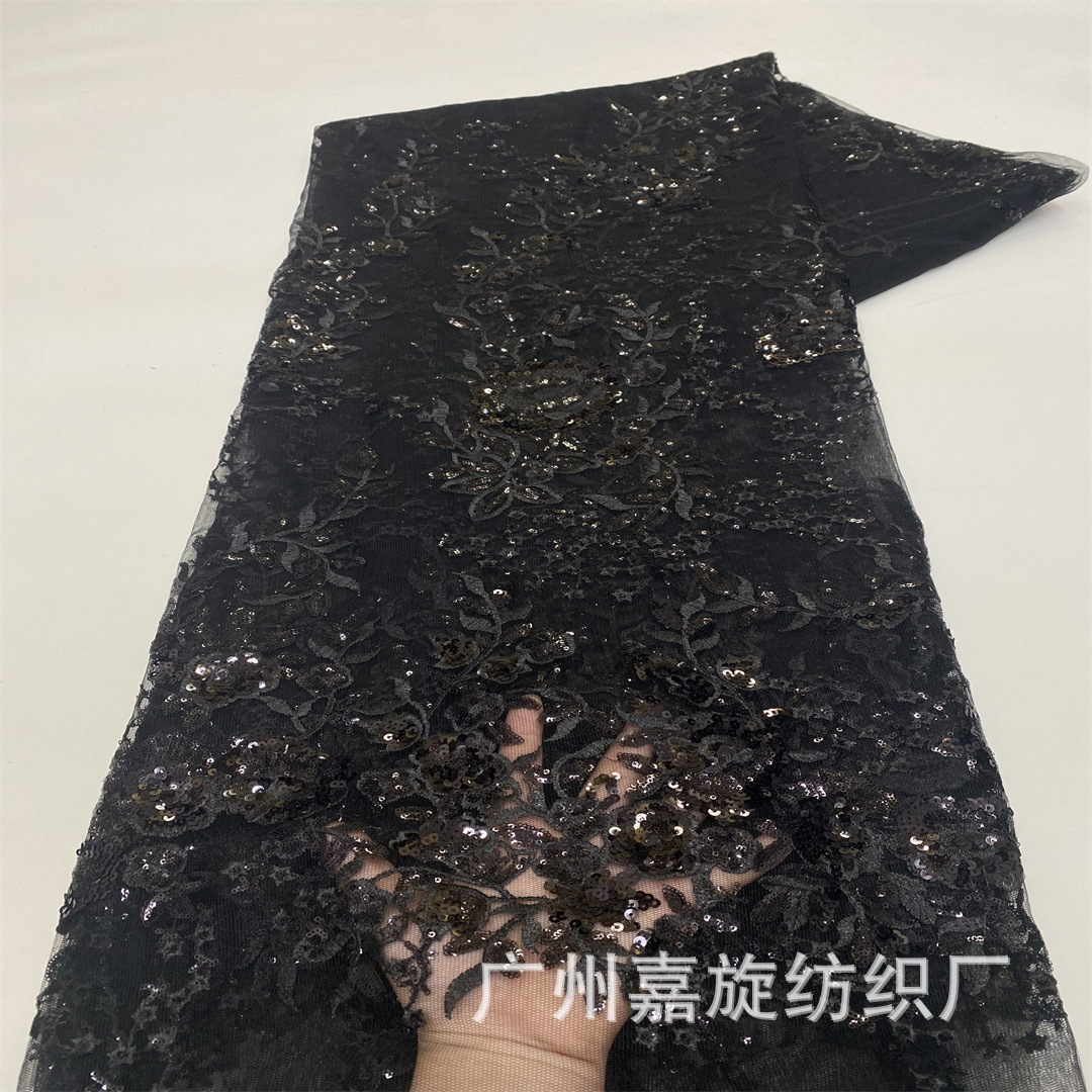 Tela bordada con lentejuelas y cuentas color borgoña para vestido de novia, encaje bordado para disfraz de escenario, tela bordada con lentejuelas y encaje.